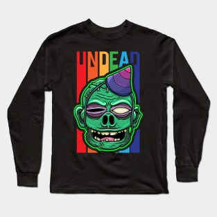 Rainbow Undead Zombie Party | Colorful Halloween Long Sleeve T-Shirt